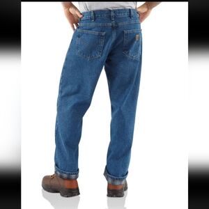 Carhartt Flannel Lined Denim Blue Jeans